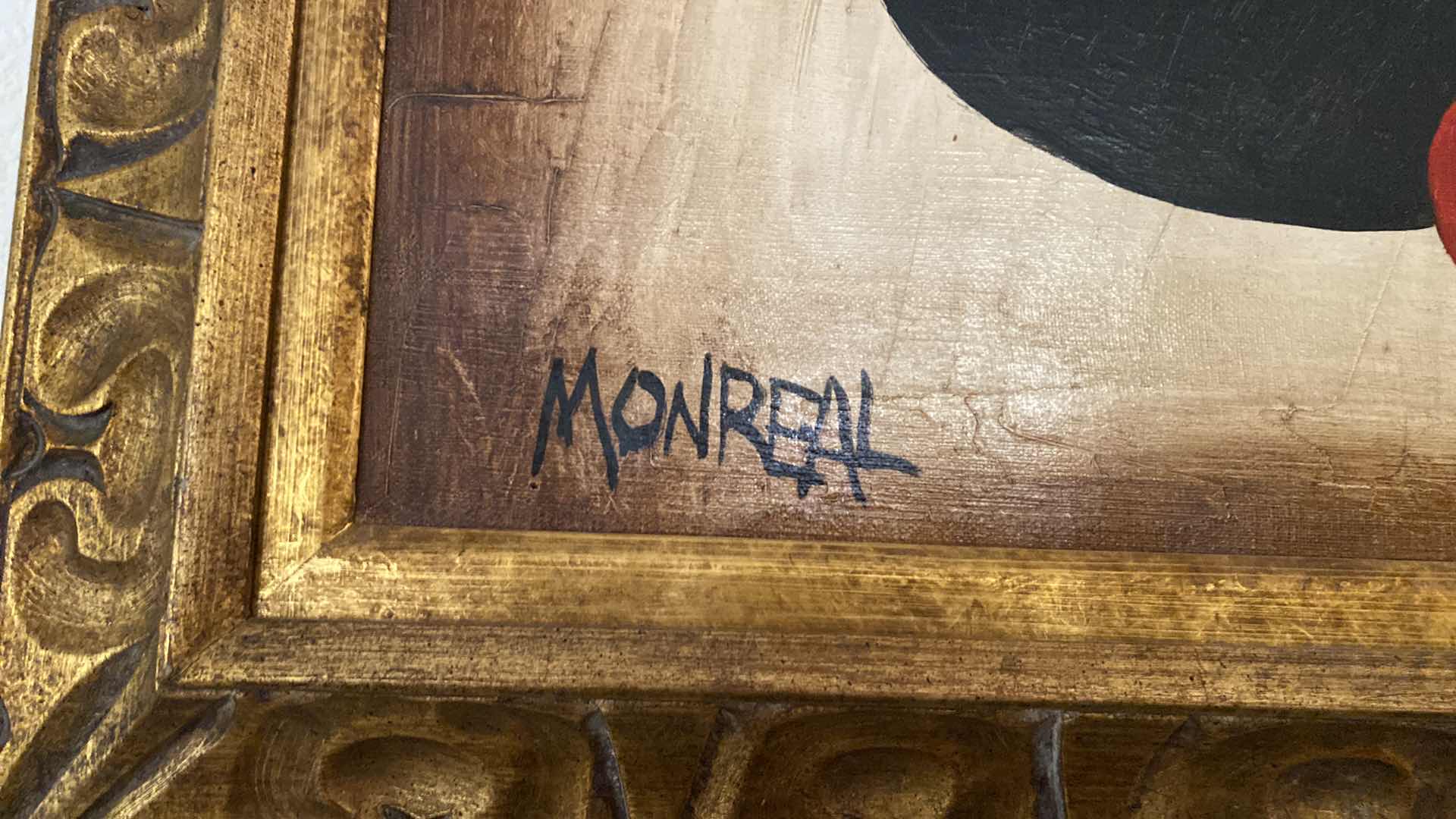 Photo 1 of FRAMED SIGNED STILL LIFE by MONREAL OIL PAINTING ARTWORK 55” x 27”