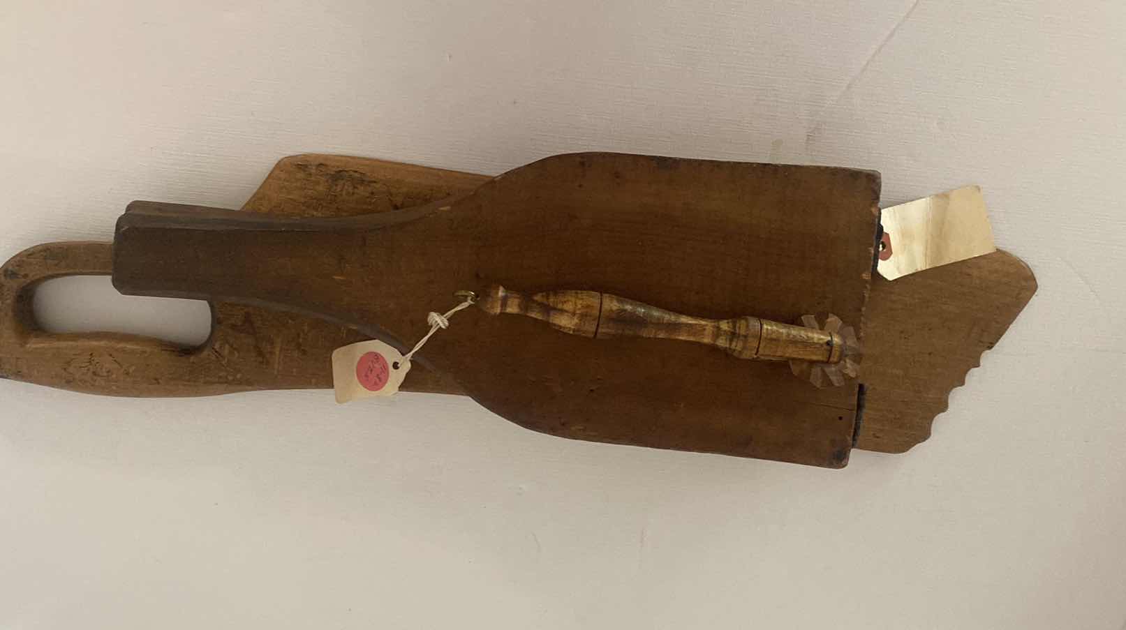 Photo 1 of HAND MADE LARD PRESS AND SAW - SAW 19“ x4”