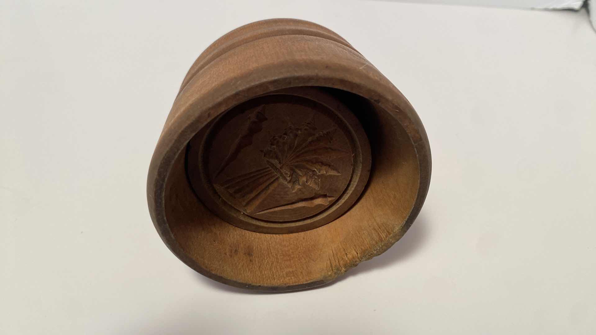 Photo 1 of ANTIQUE BUTTER MOLD STAMP H 5”