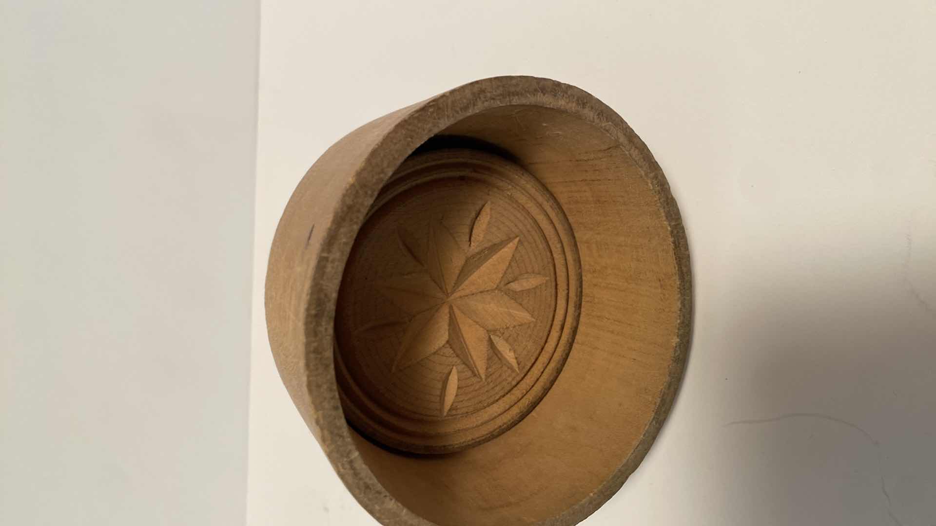 Photo 1 of ANTIQUE BUTTER MOLD STAMP H 6 1/2”