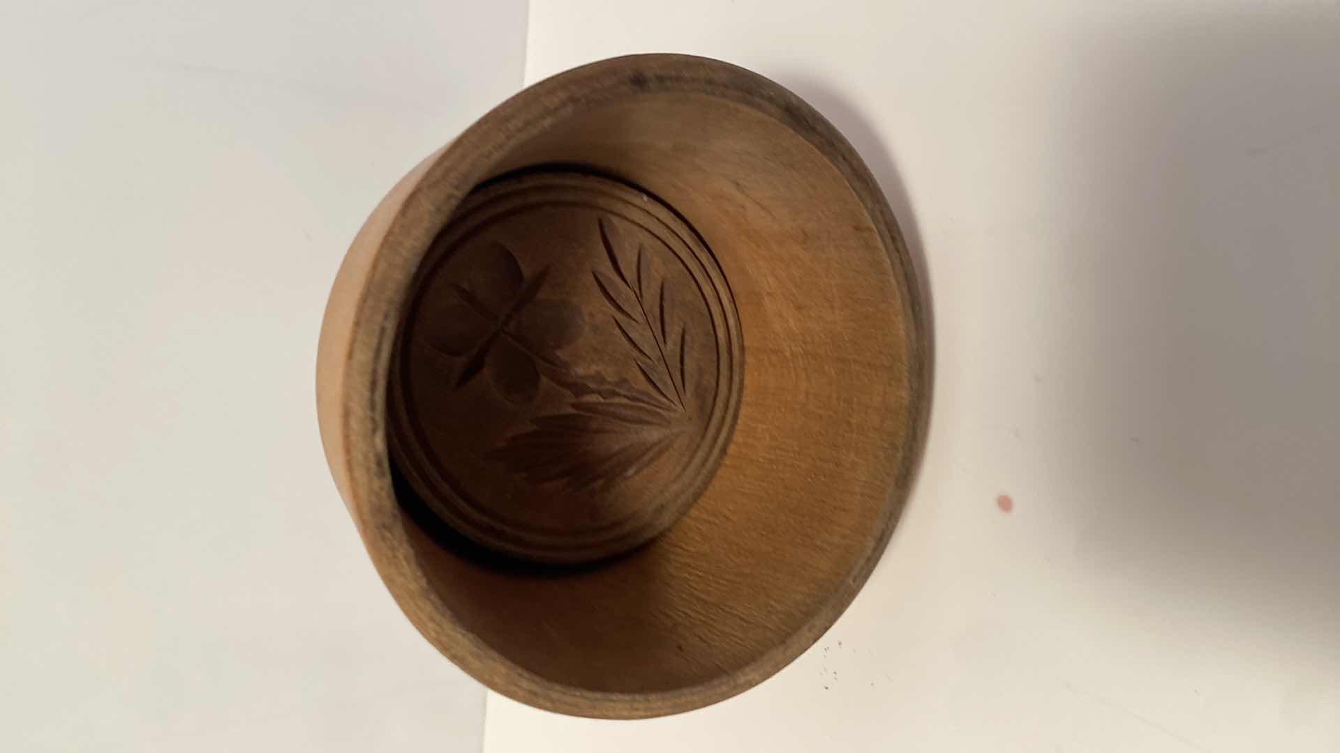 Photo 1 of ANTIQUE BUTTER MOLD STAMP H 6 1/2”