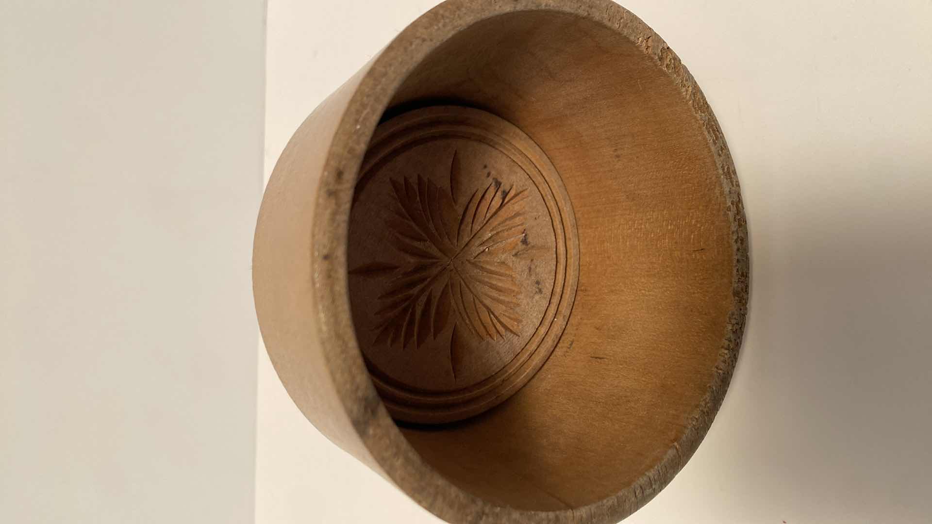 Photo 1 of ANTIQUE BUTTER MOLD STAMP H 6 1/2”