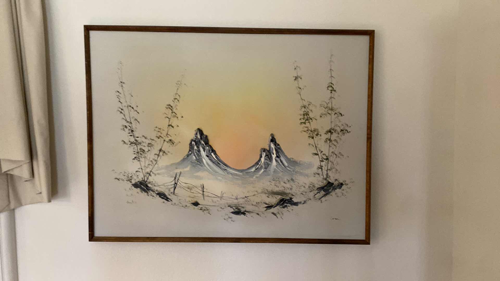 Photo 1 of FRAMED SIGNED LANDSCAPE MIXED MEDIA ON CANVAS ARTWORK 41” x 31”