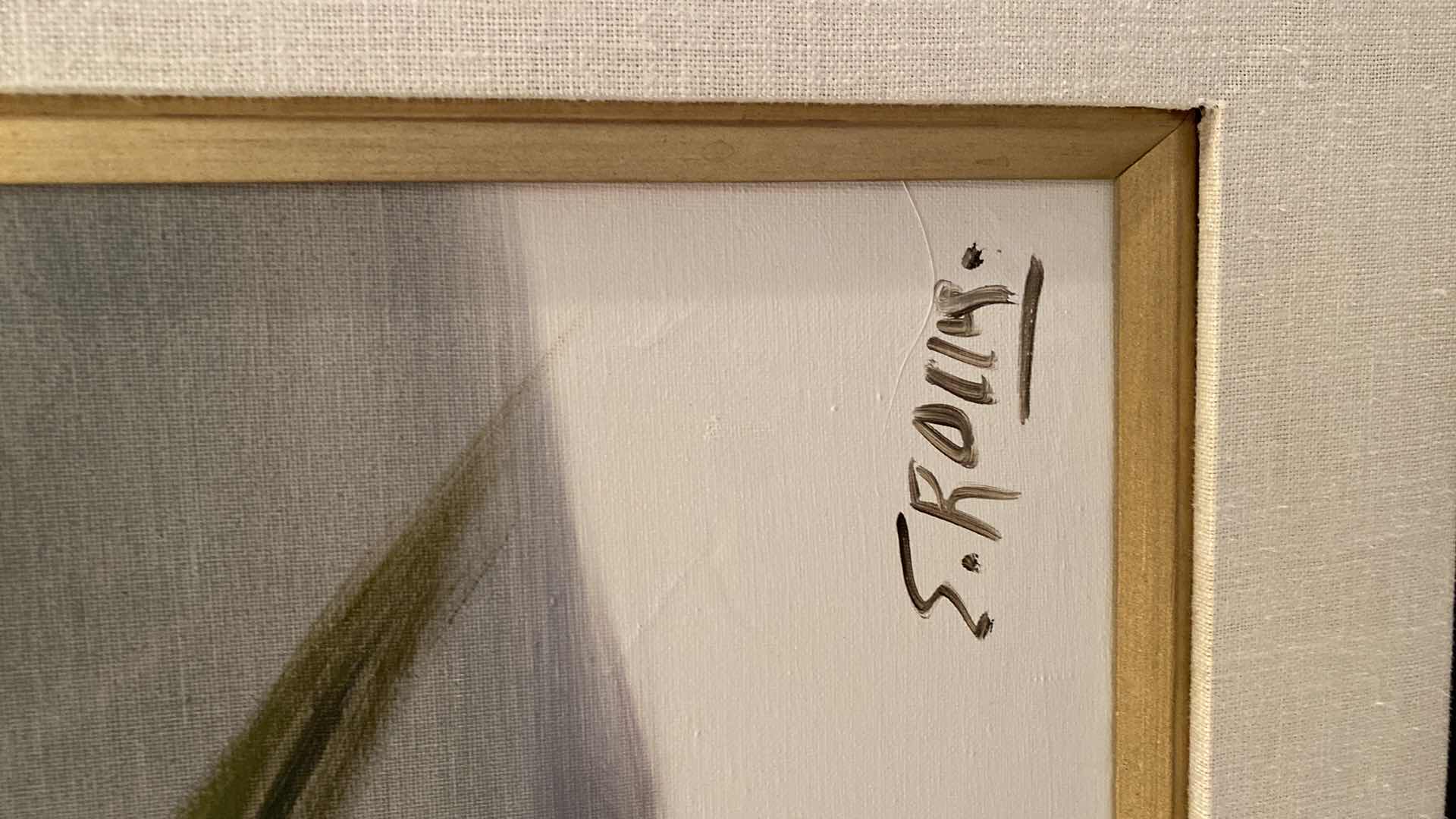 Photo 1 of FRAMED SIGNED FLORAL OIL ON CANVAS ARTWORK 30” x 42”