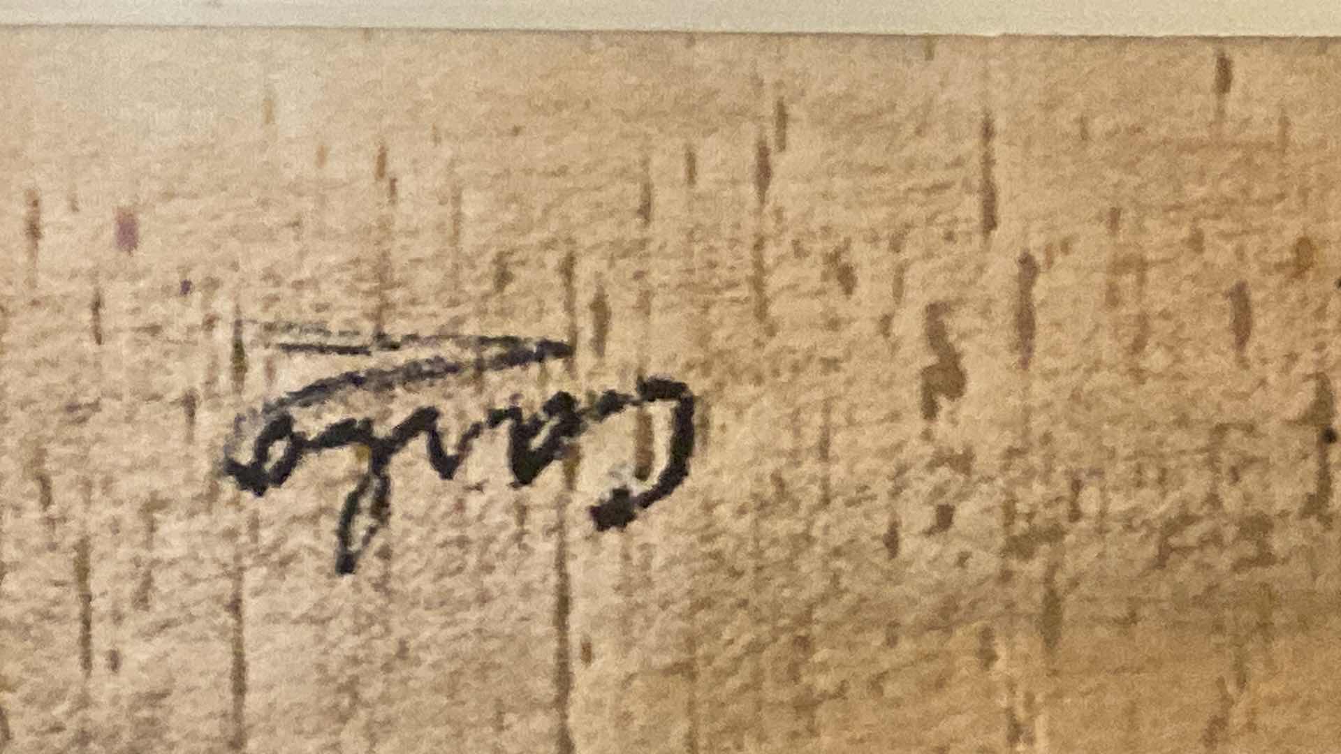 Photo 1 of FRAMED SIGNED OIL ON CANVAS  ASIAN INSPIRED 62” x 21”