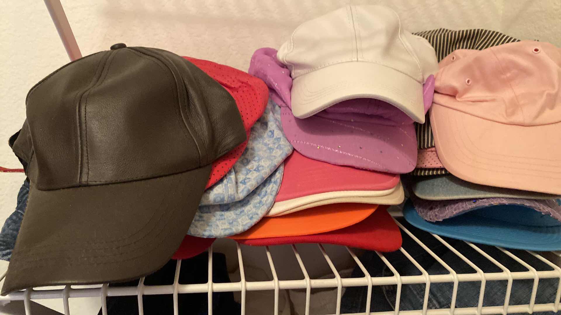 Photo 1 of CONTENTS OF 3 SHELVES-LADIES CLOTHES, & HATS (SIZES VARY)