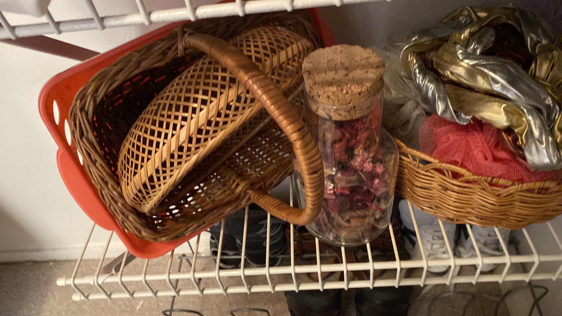 Photo 1 of CONTENTS OF 3 SHELVES-LADIES CLOTHES, & HATS (SIZES VARY)