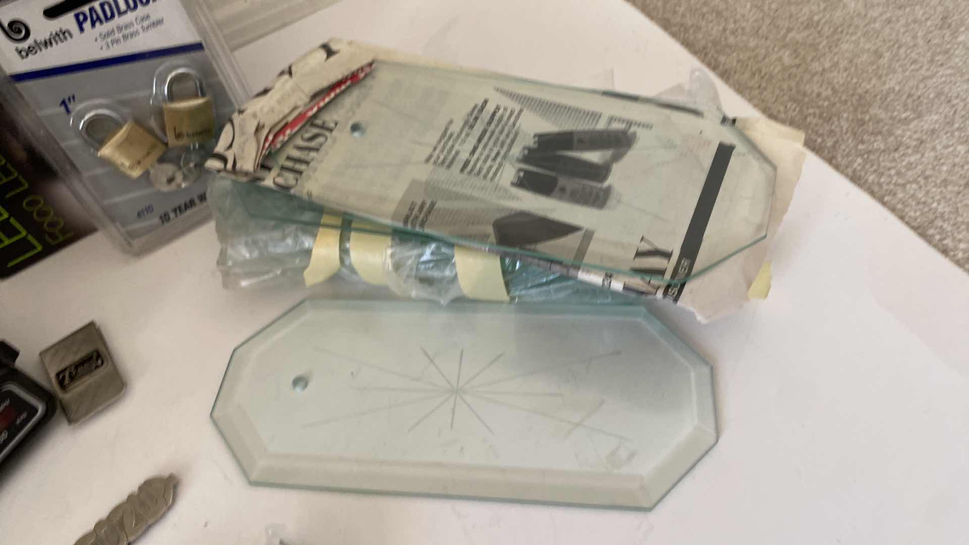 Photo 1 of ALARM CLOCK, NEW PADLOCKS, LED SPOTLIGHT, HOOKS, PLUS