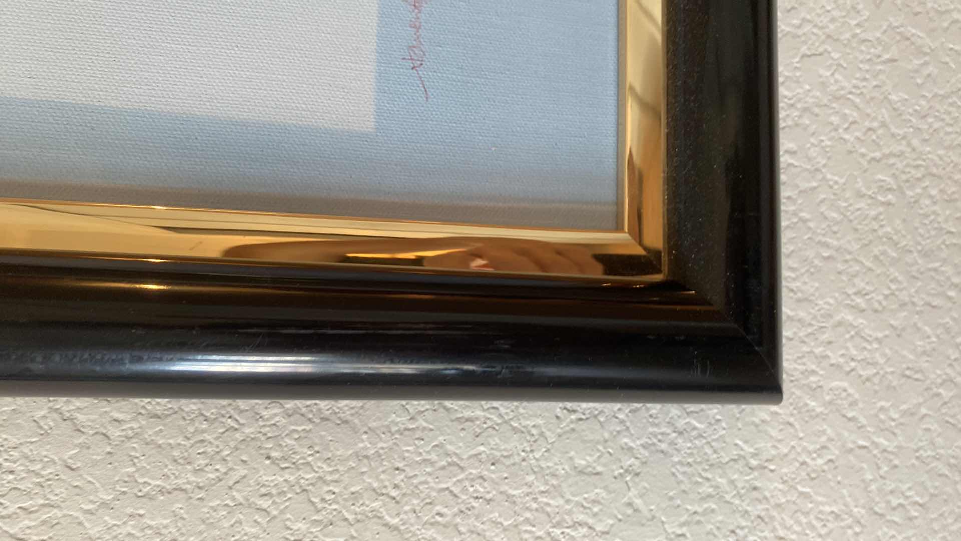 Photo 1 of FRAMED SIGNED ASIAN INSPIRED OIL ON CANVAS ARTWORK 15” x 26 1/2”