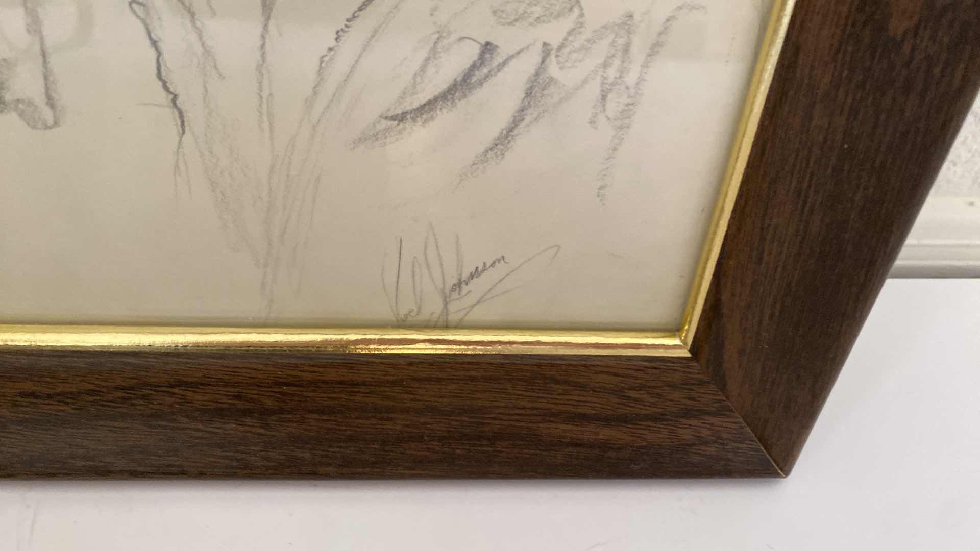 Photo 1 of FRAMED SIGNED ETCHING COWBOY ARTWORK 10” x 12”