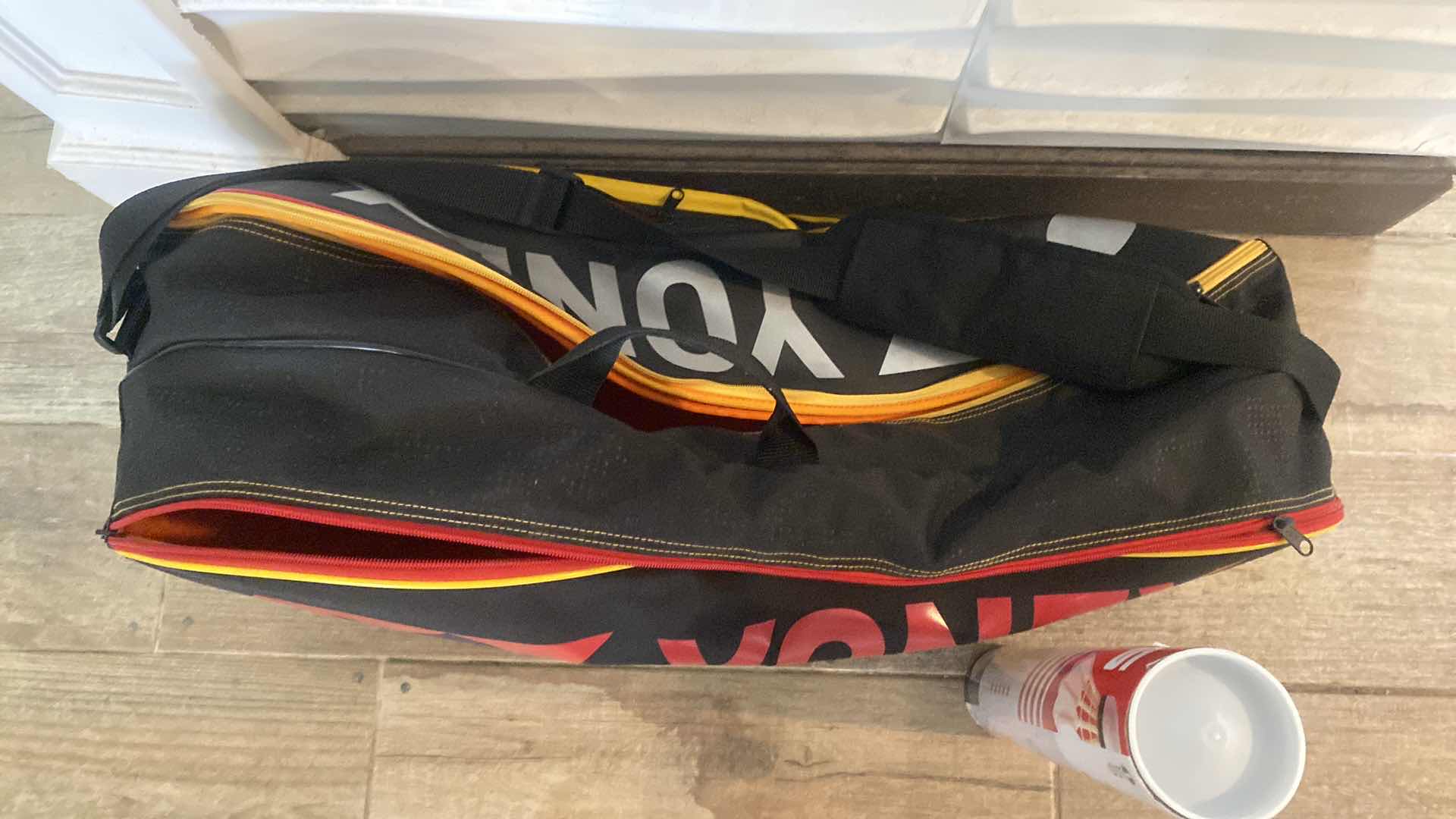 Photo 1 of RAQUET BAG WITH BADMINTON SHUTTLECOCKS