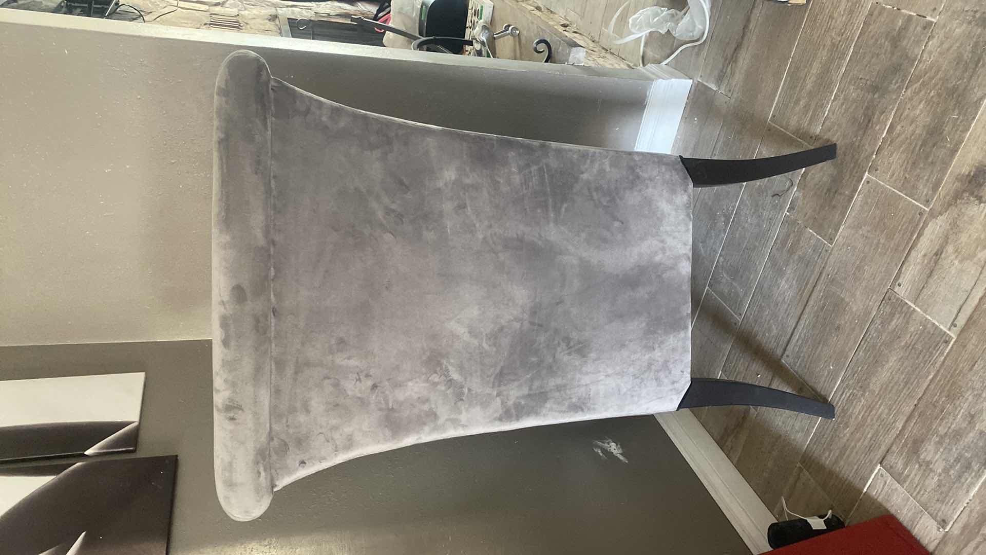 Photo 1 of GRAY UPHOLSTERY TALL BACK OCCASIONAL CHAIR 24“ x 23“ H52”