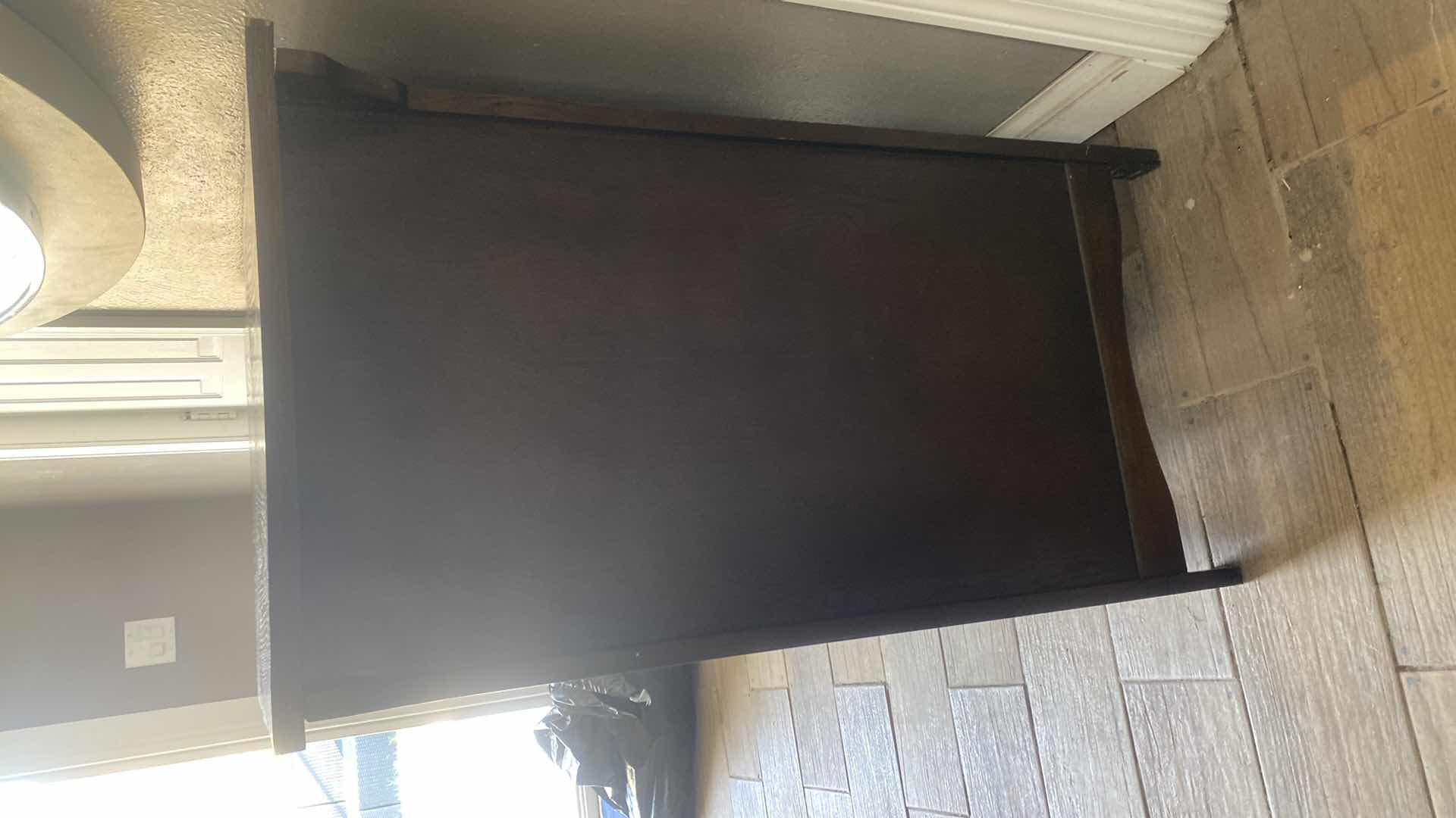 Photo 1 of DARK WOOD BAR CART 33“ x 21“ H38”