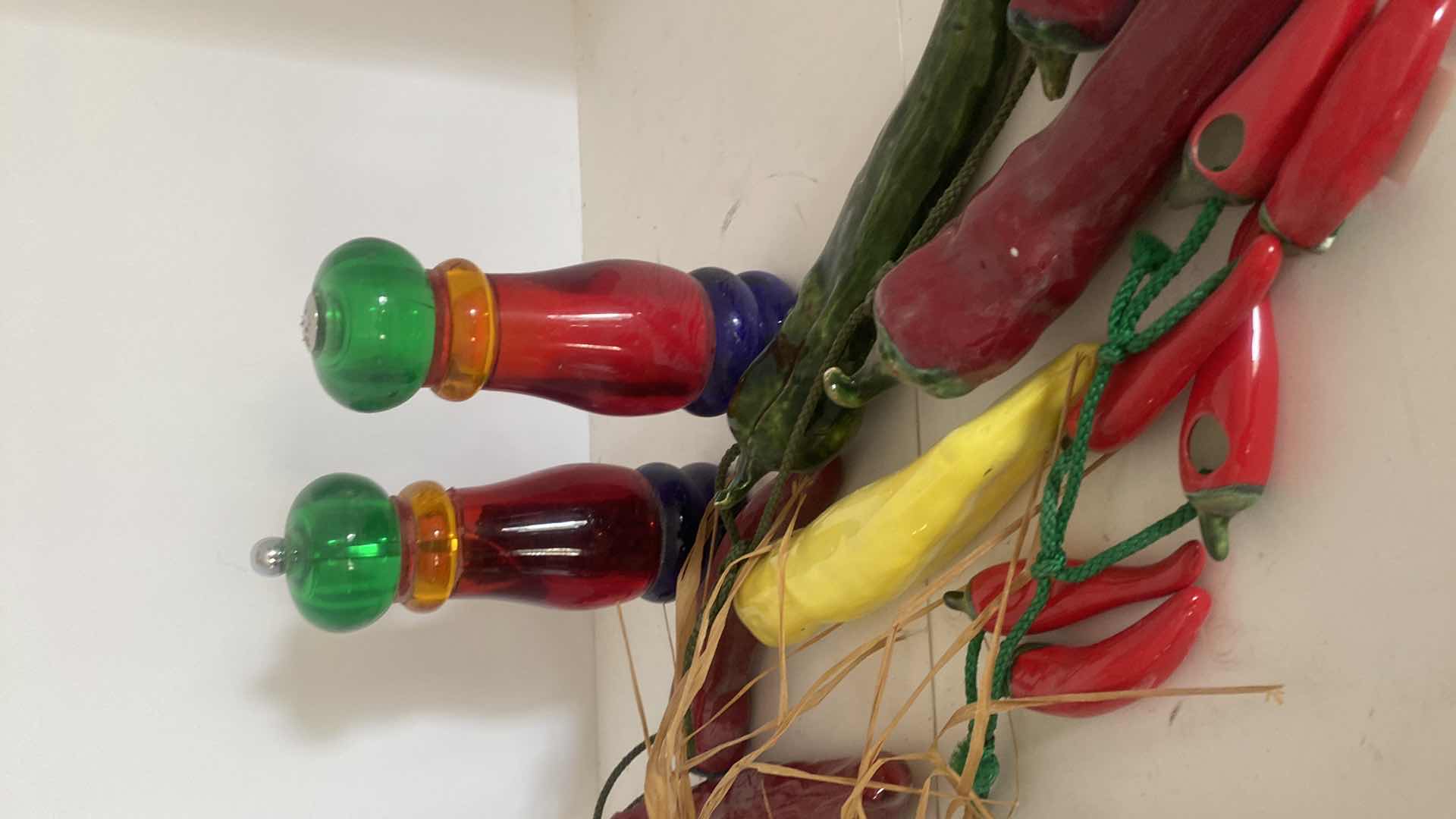 Photo 1 of KITCHEN DECOR - CERAMIC PEPPERS & SALT & PEPPER