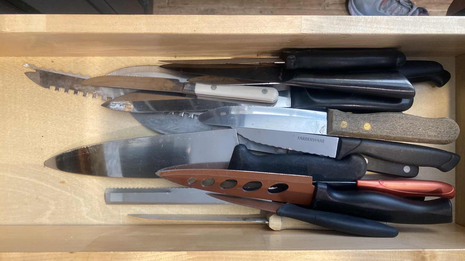 Photo 1 of CONTENTS KITCHEN CABINET-DRAWER OF KNIFES