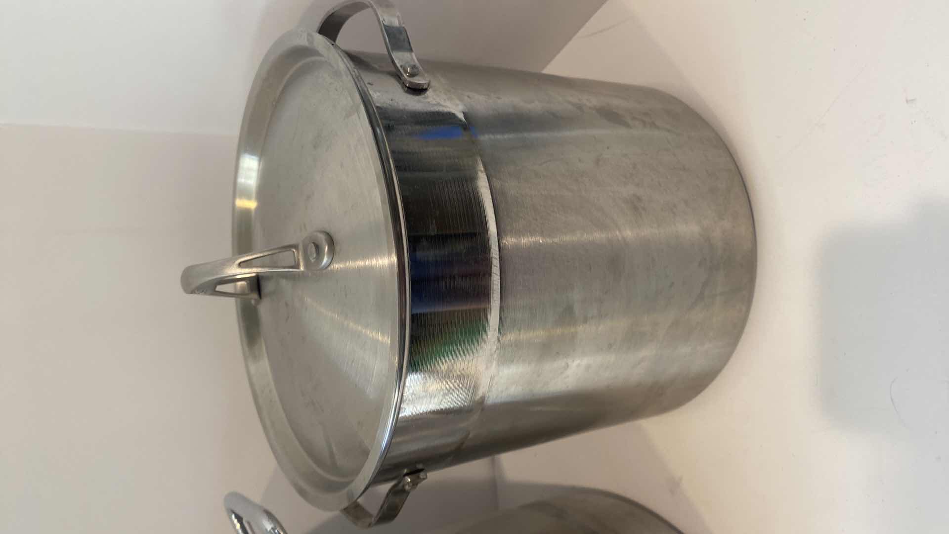 Photo 1 of 2-STOCK POTS WITH LIDS