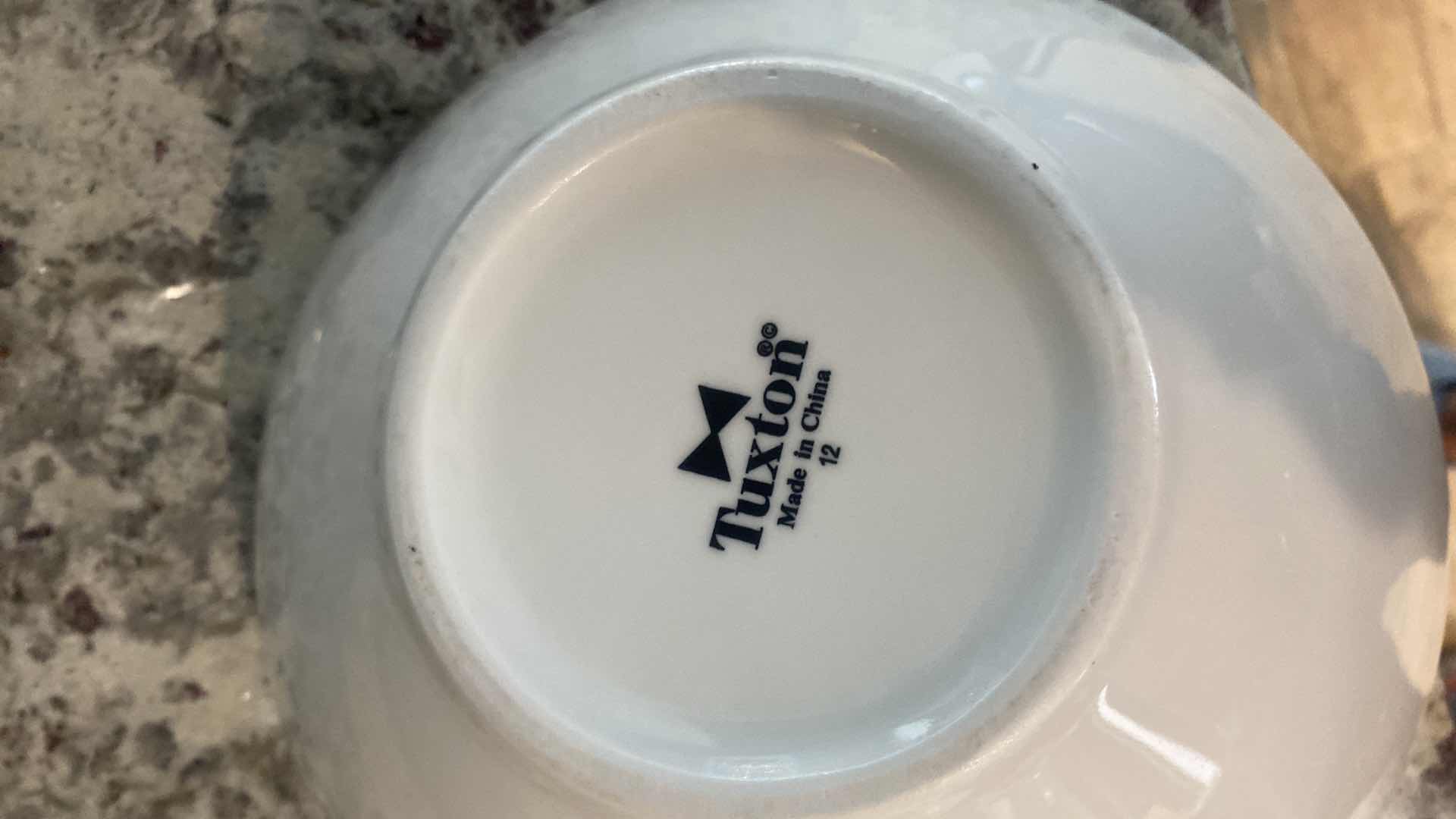 Photo 1 of CONTENTS KITCHEN CABINET-THOMSON POTTERY WHITE BOWLS & BAKEWARE