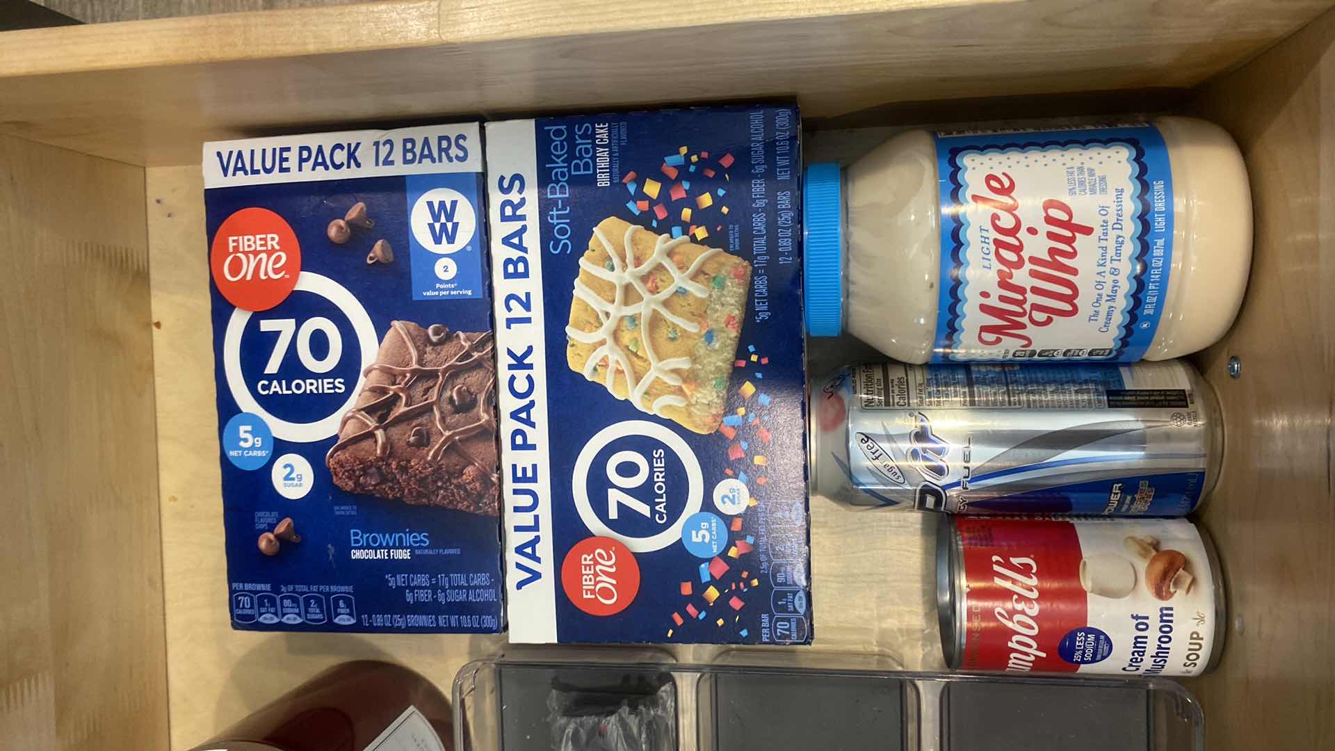 Photo 1 of CONTENTS KITCHEN CABINET-DRAWER WITH CANDLES FOOD & SILVERWARE TRAY