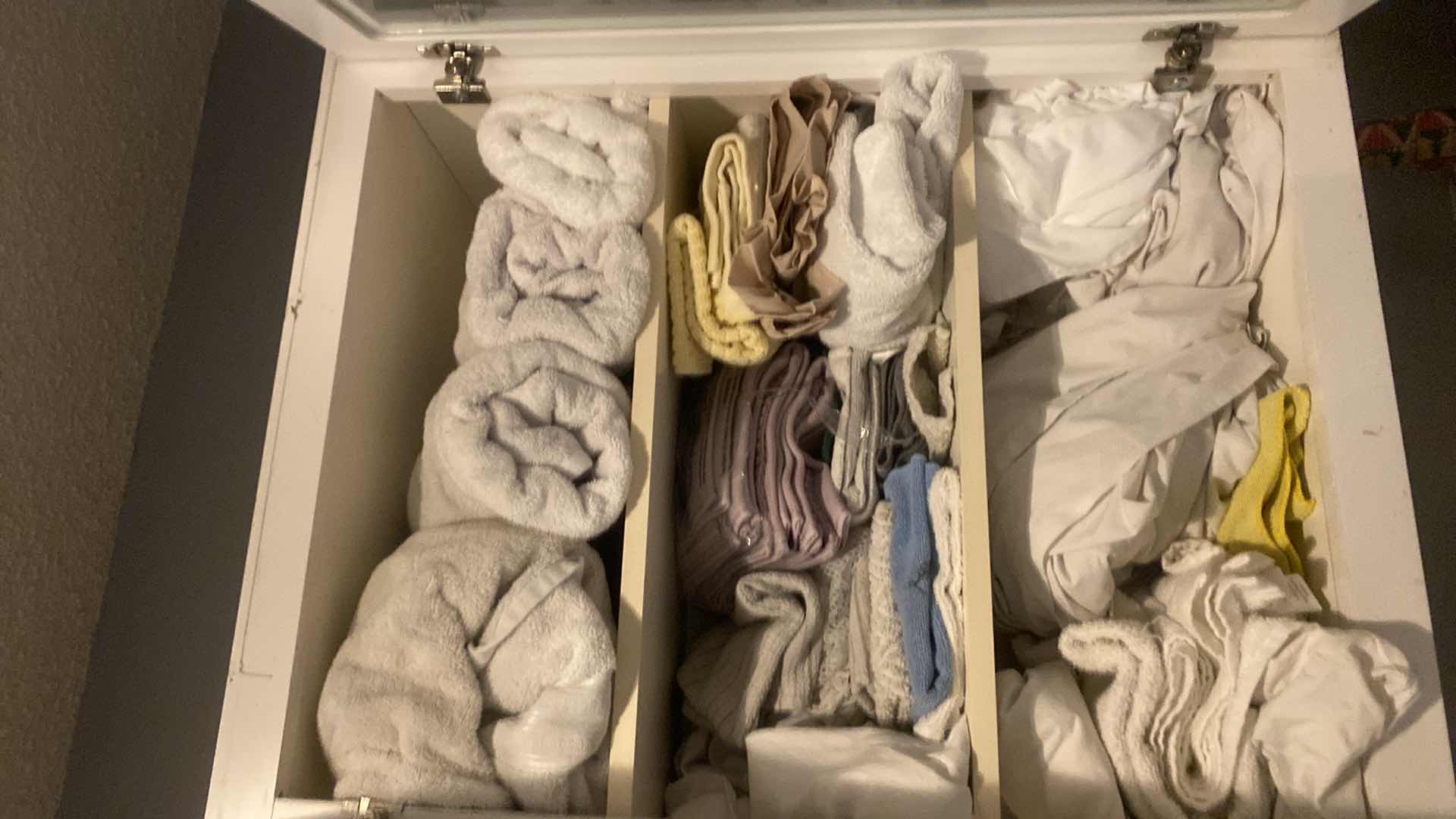 Photo 1 of CONTENTS OF 2 LAUNDRY ROOM CABINETS - TOWELS & SHEETS