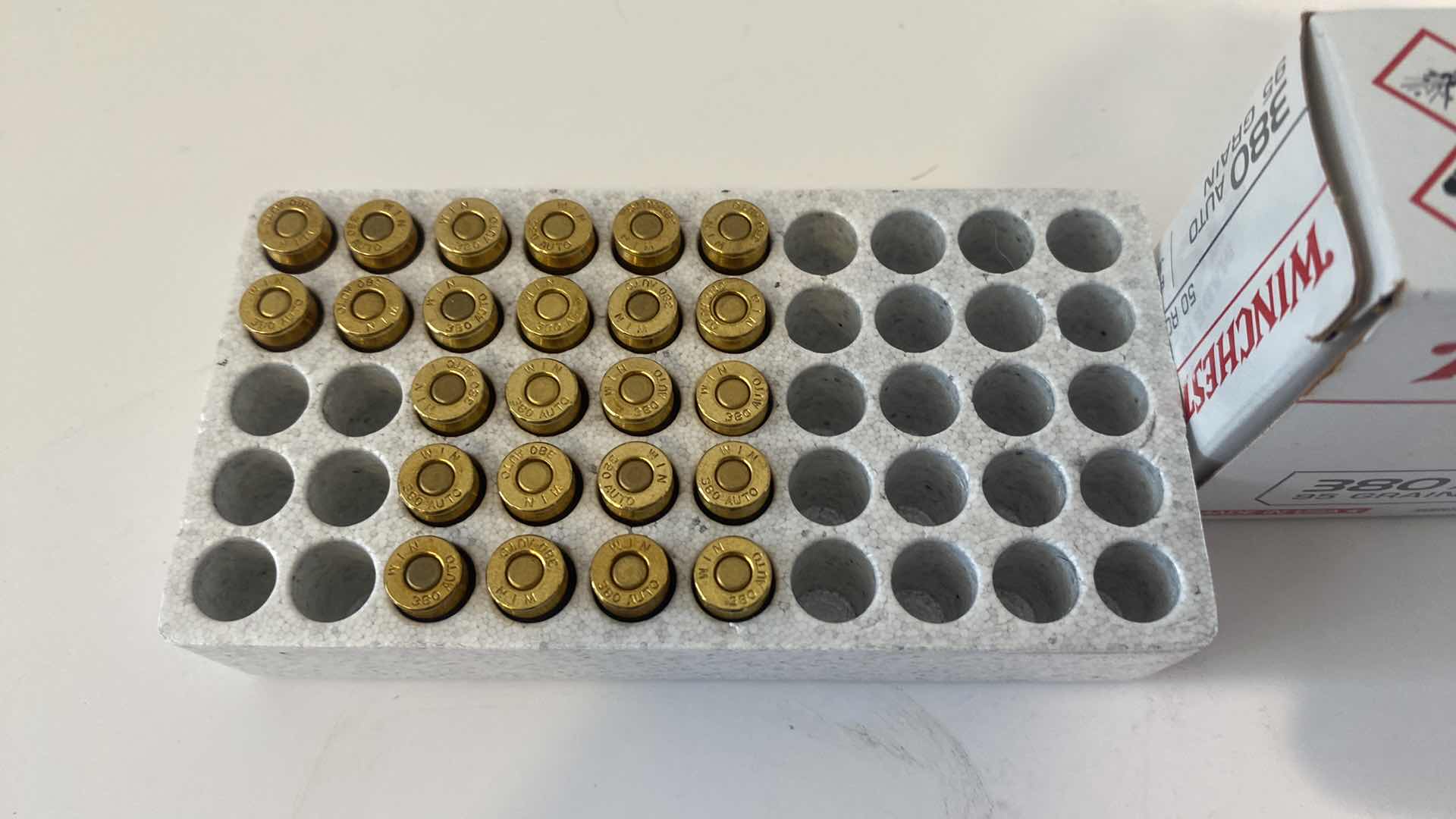 Photo 1 of 24 ROUNDS WINCHESTER 380 AUTO FULL METAL JACKET