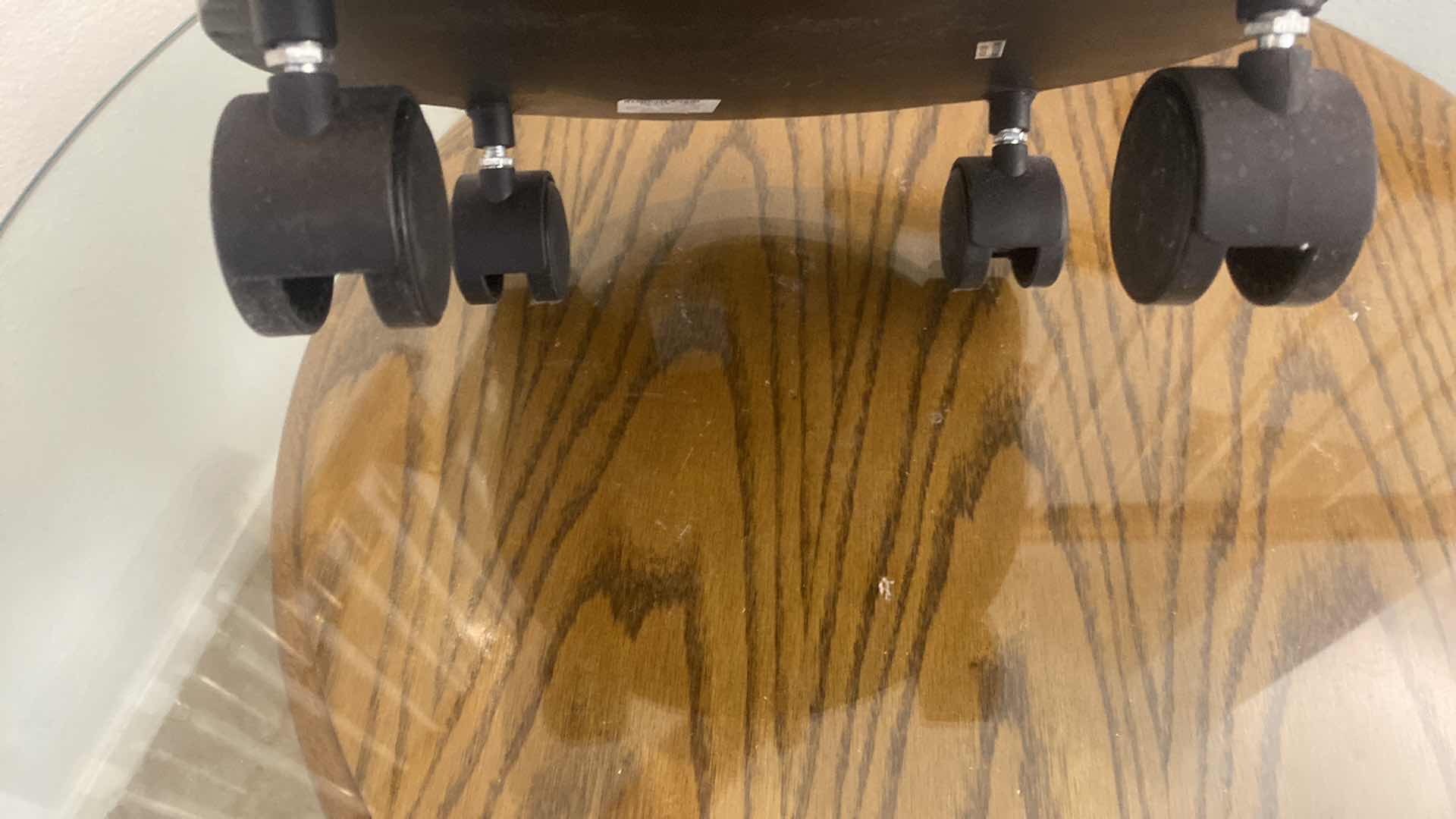 Photo 3 of BLUE & WHITE TILED ROLLING PLANT STAND 12”