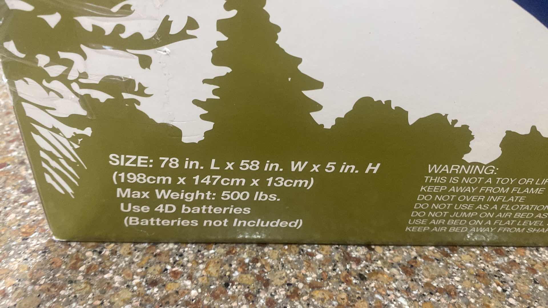 Photo 1 of NIB QUEEN FLOCKED BED