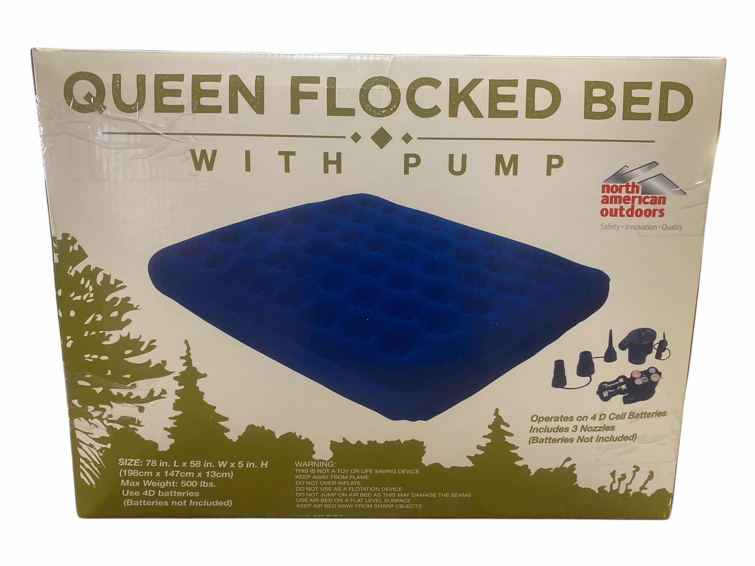 Photo 1 of NIB QUEEN FLOCKED BED