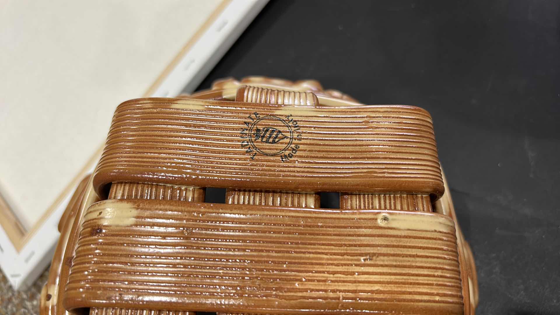 Photo 1 of CERAMIC BREAD BASKET, PEDESTAL STAND, 8 SHELL PLACEMATS