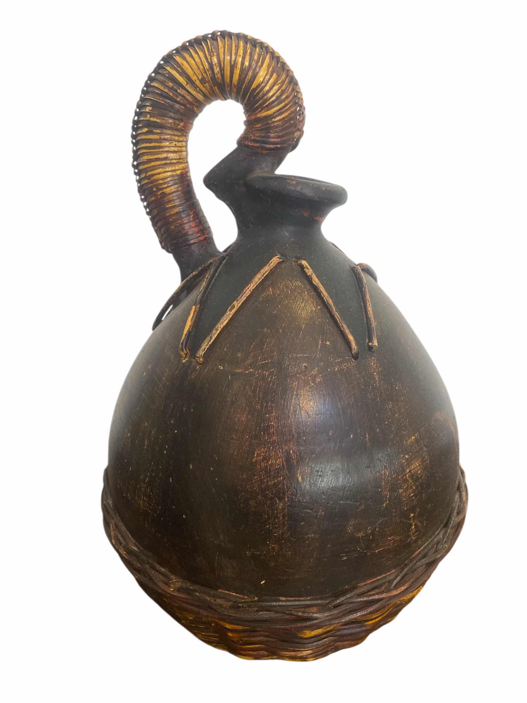 Photo 1 of POTTERY PITCHER/JUG WITH WICKER DETAIL H17”