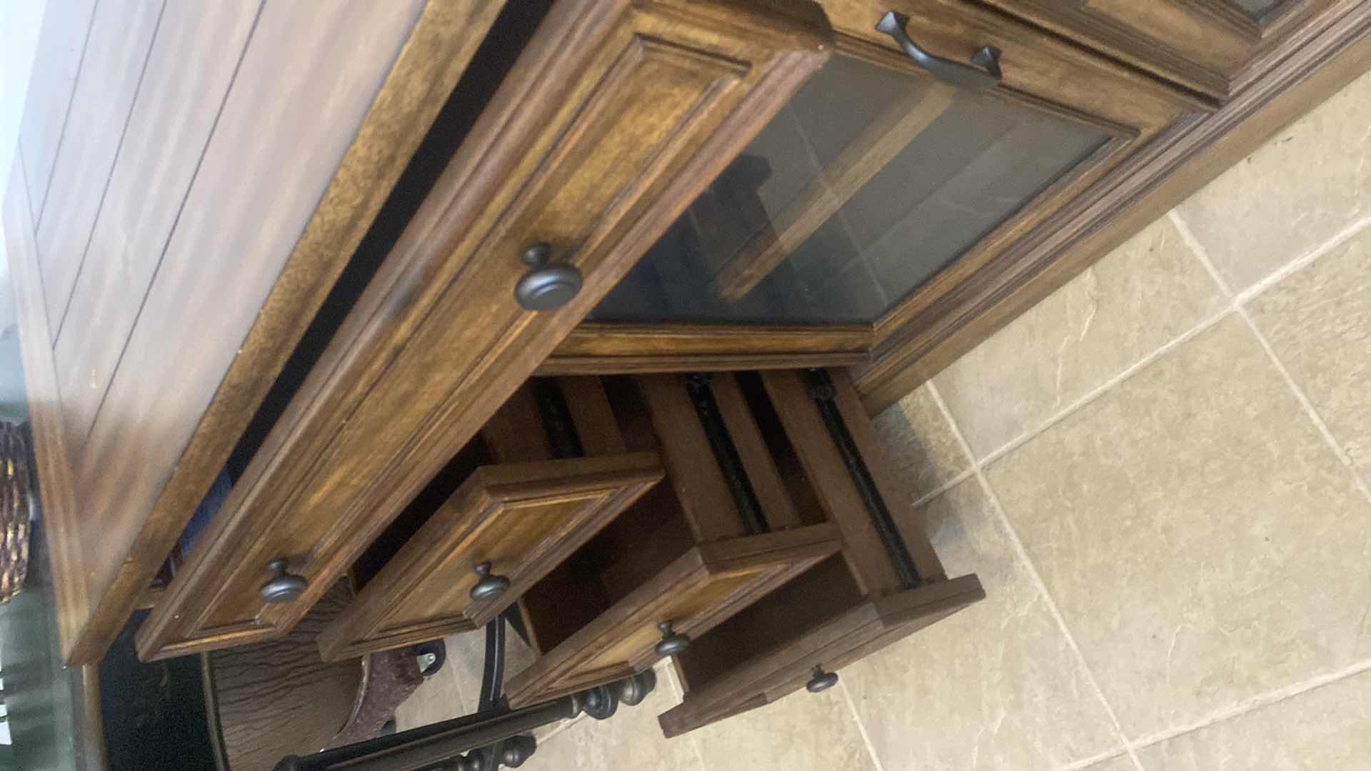 Photo 1 of WOOD FARMHOUSE STYLE SIDEBOARD/ENTERTAINMENT CENTER 66“ x 20“ H31”