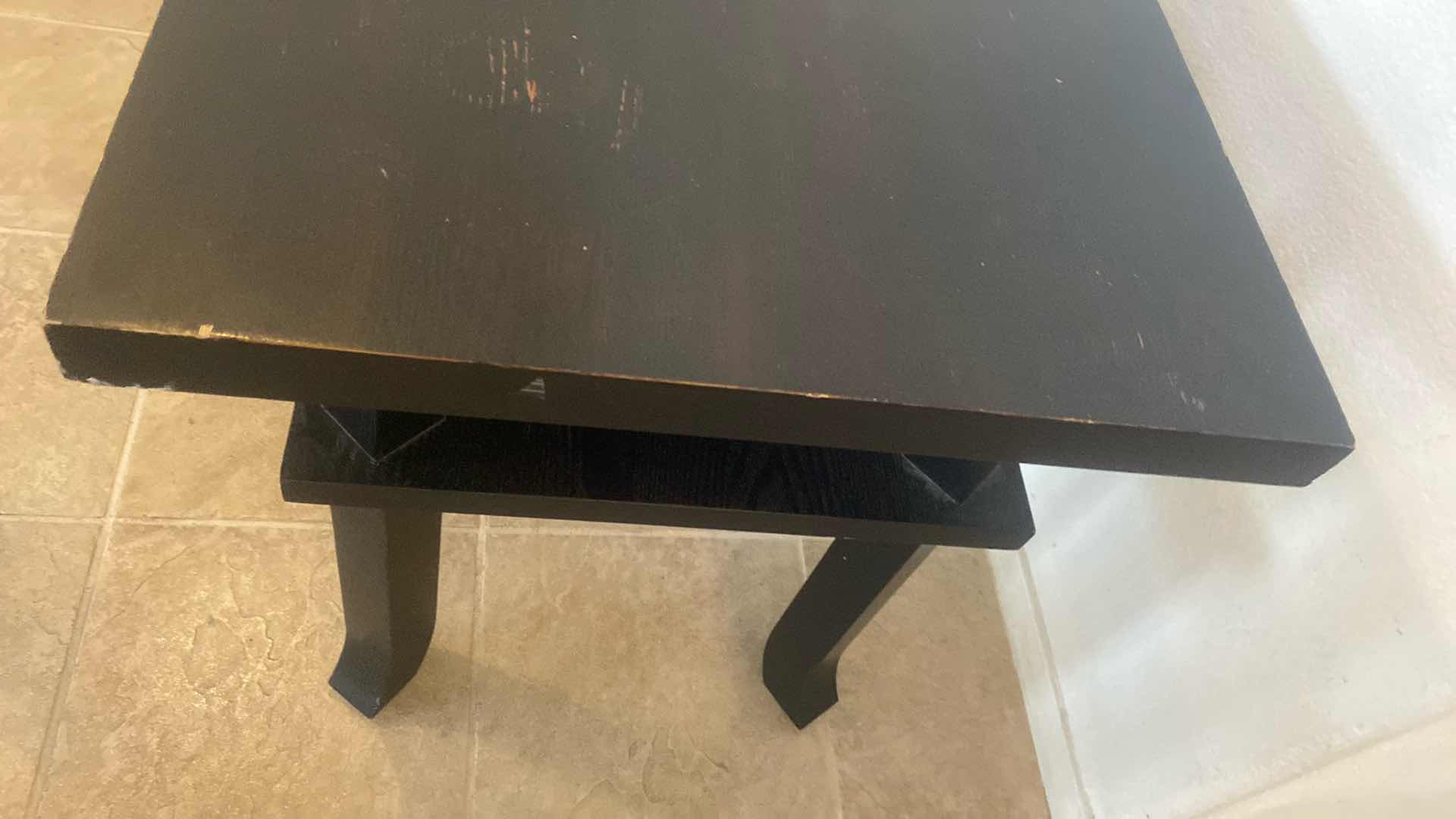 Photo 1 of BLACK WOOD END TABLE 26“ x 21“ H22”