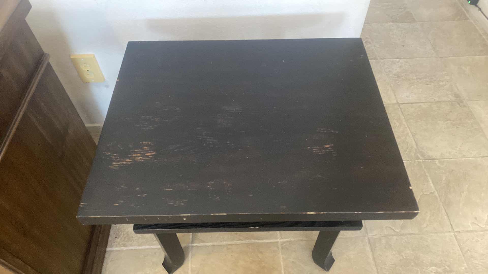 Photo 1 of BLACK WOOD END TABLE 26“ x 21“ H22”