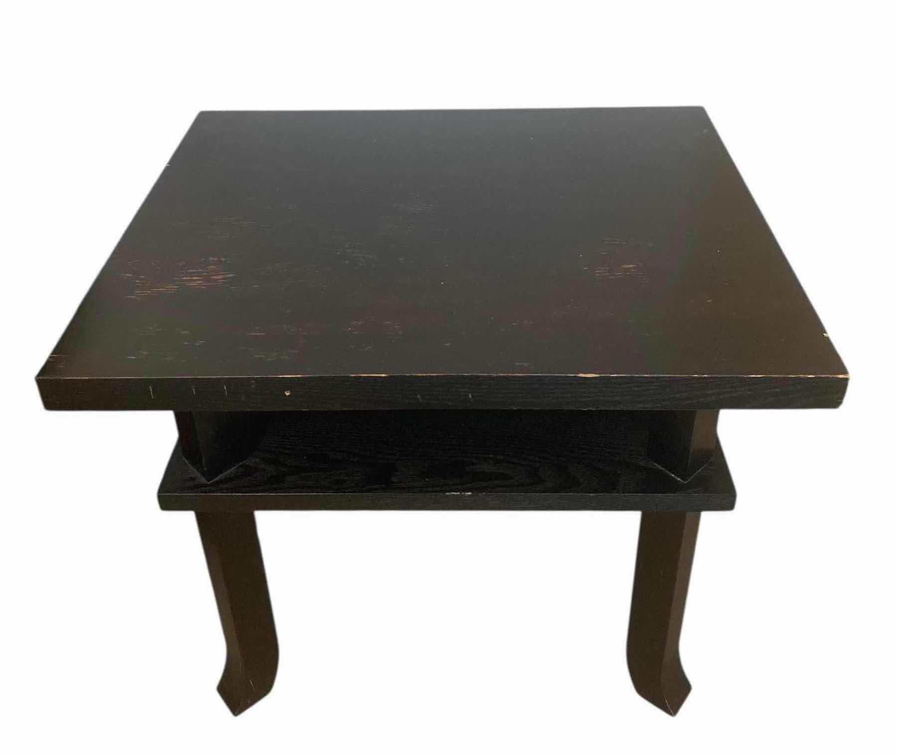 Photo 1 of BLACK WOOD END TABLE 26“ x 21“ H22”