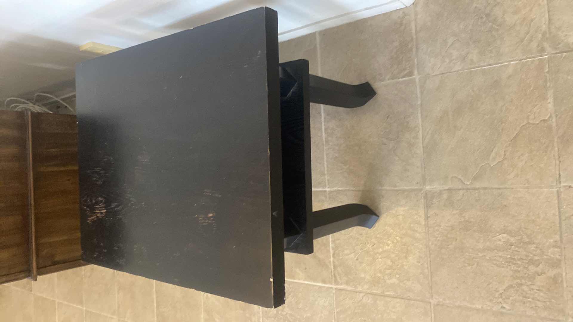 Photo 1 of BLACK WOOD END TABLE 26“ x 21“ H22”