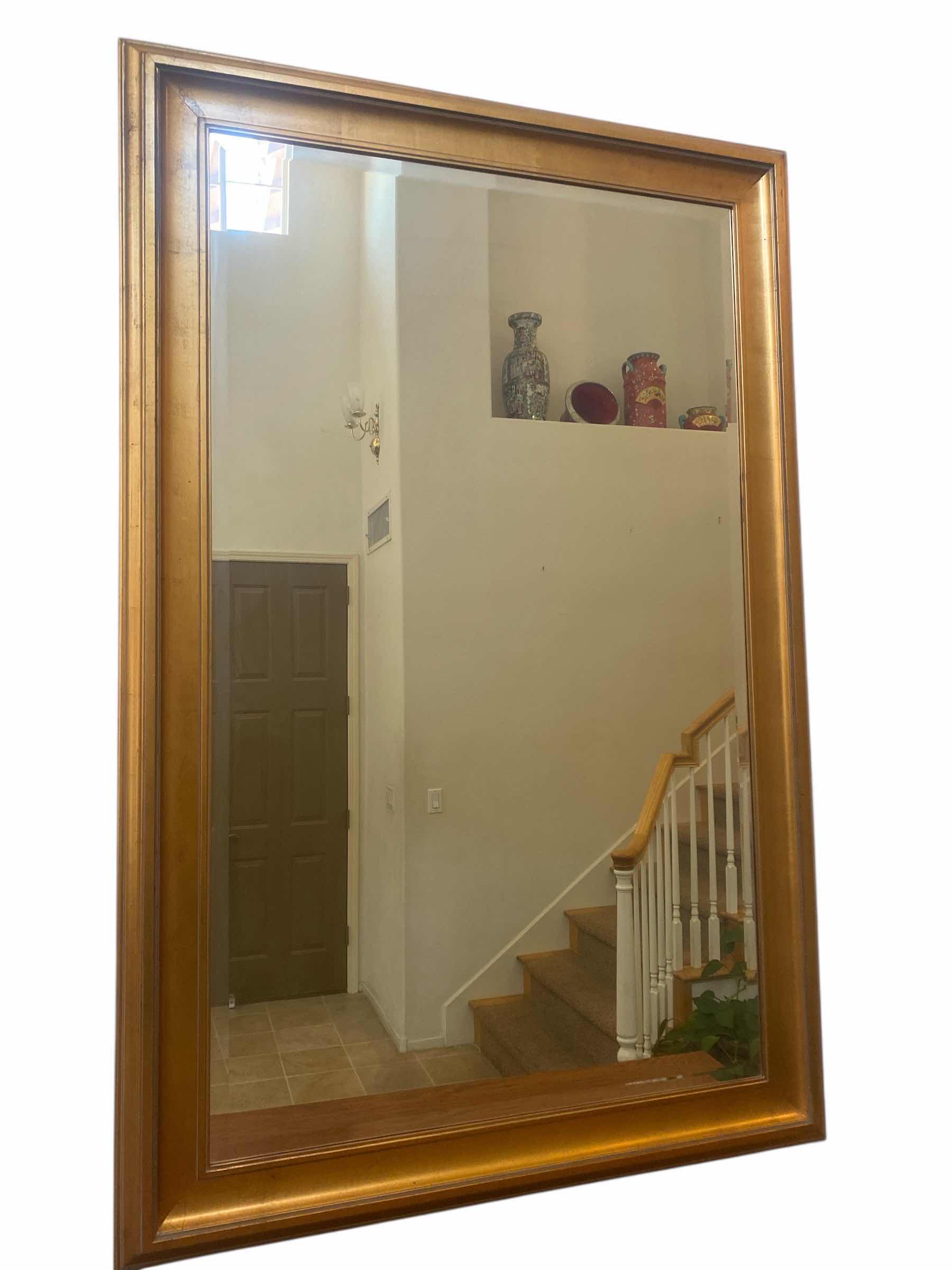 Photo 1 of GOLD RESIN FRAMED BEVELED MIRROR 45” x 70”