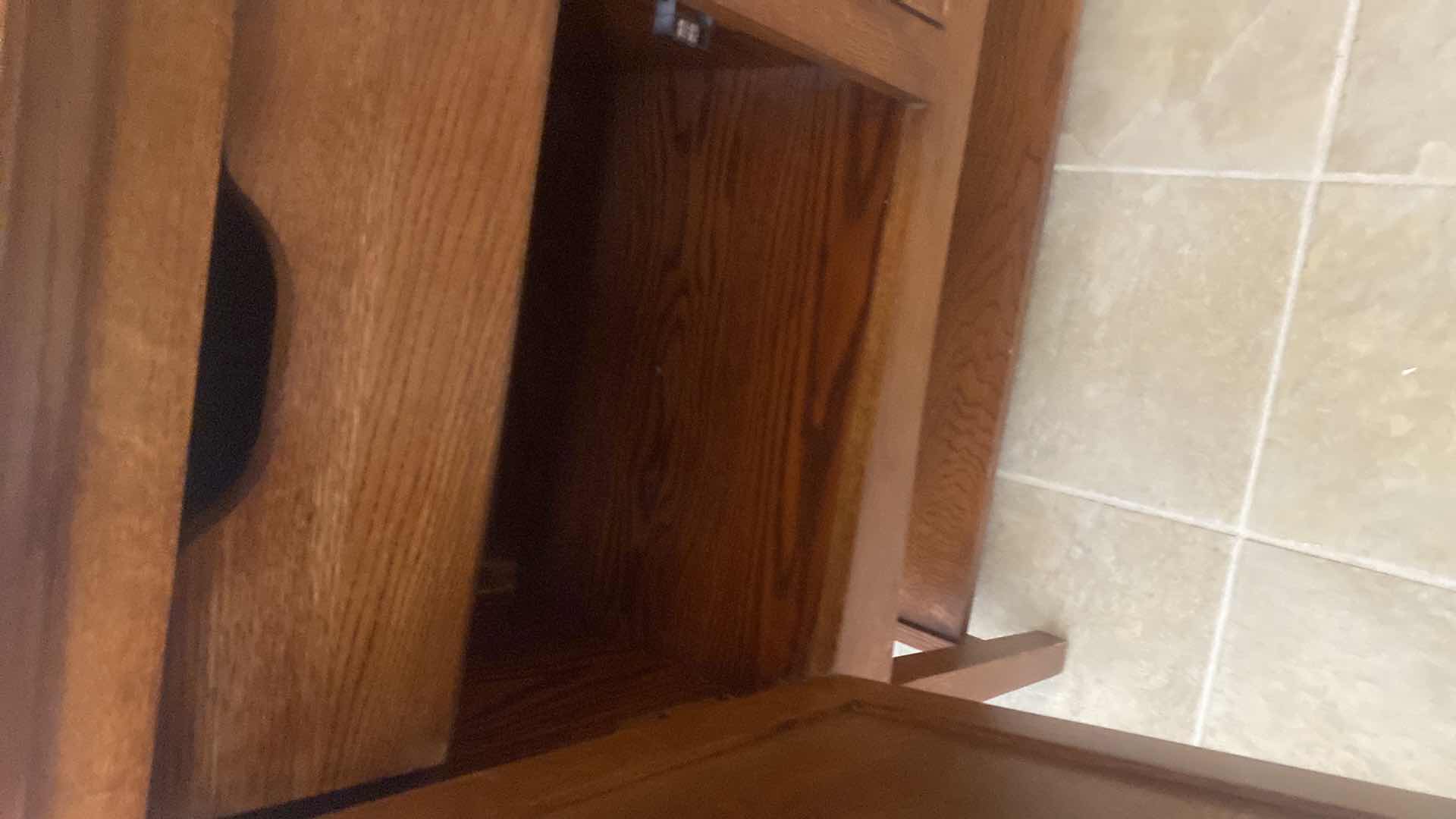 Photo 1 of OAK WOOD BUFFET/SIDEBOARD 57 1/2“ x 17“ H36 1/2”