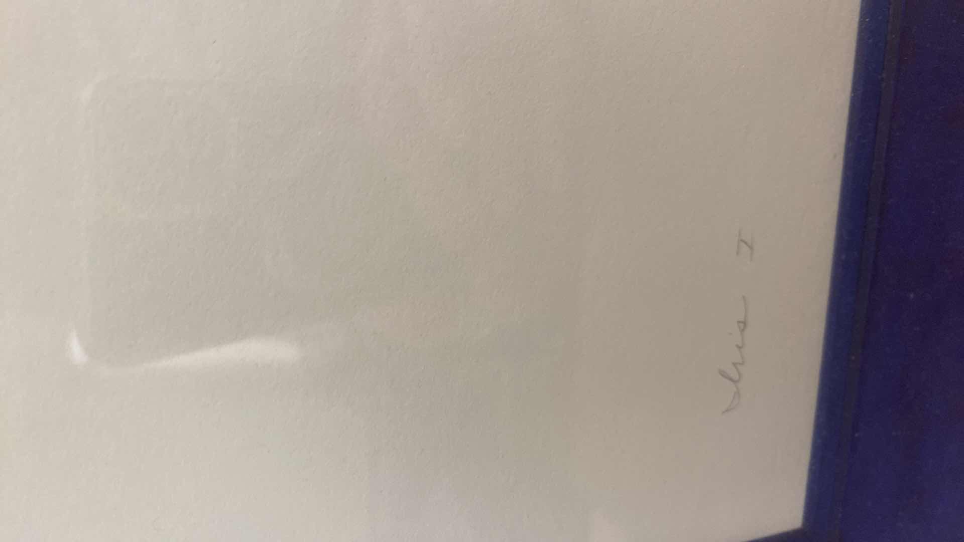 Photo 4 of FRAMED PAPER FLORAL “IRIS I” NUMBERED & SIGNED ARTWORK 20 1/2” x 26”