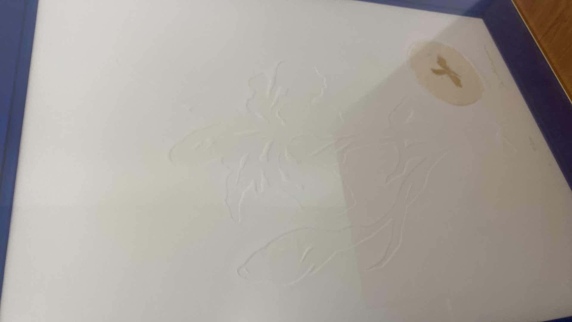 Photo 5 of FRAMED PAPER FLORAL “IRIS I” NUMBERED & SIGNED ARTWORK 20 1/2” x 26”