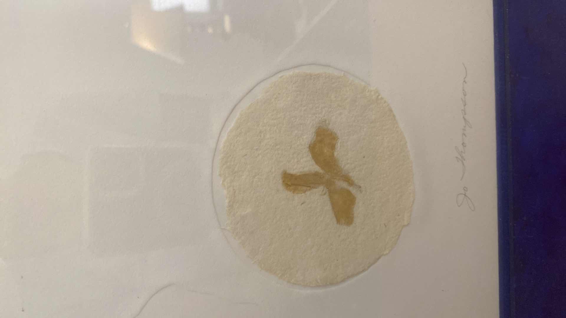 Photo 1 of FRAMED PAPER FLORAL “IRIS I” NUMBERED & SIGNED ARTWORK 20 1/2” x 26”