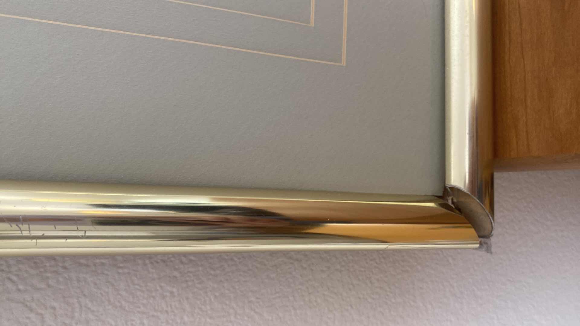 Photo 1 of METAL FRAMED MATTED SEA & ROCKS PRINT ARTWORK 34” x 42”