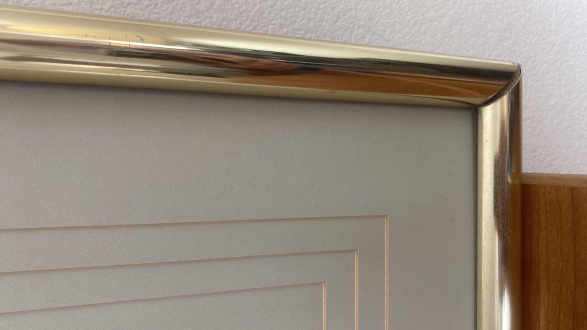 Photo 1 of METAL FRAMED MATTED SEA & ROCKS PRINT ARTWORK 34” x 42”