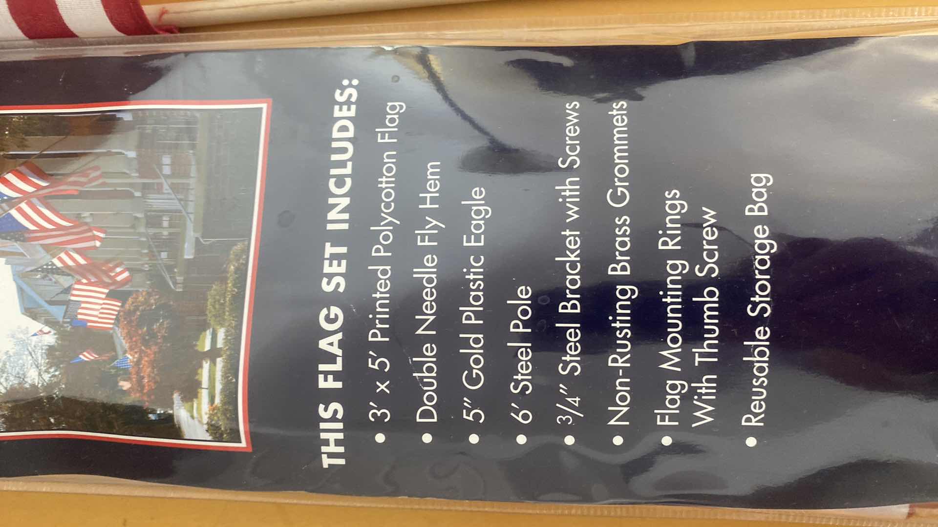 Photo 4 of 3 U.S. FLAGS VARIOUS SIZES