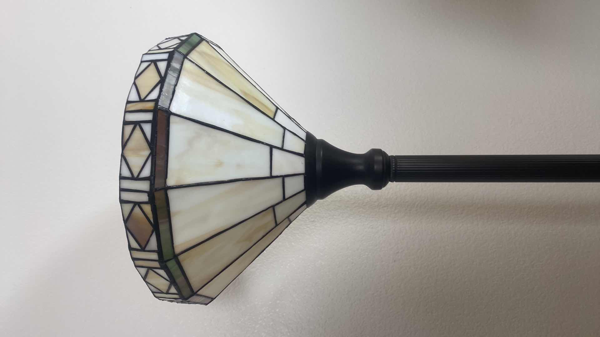 Photo 1 of RESIN STAIN GLASS LOOK TORCHIERE LAMP H72 1/2”