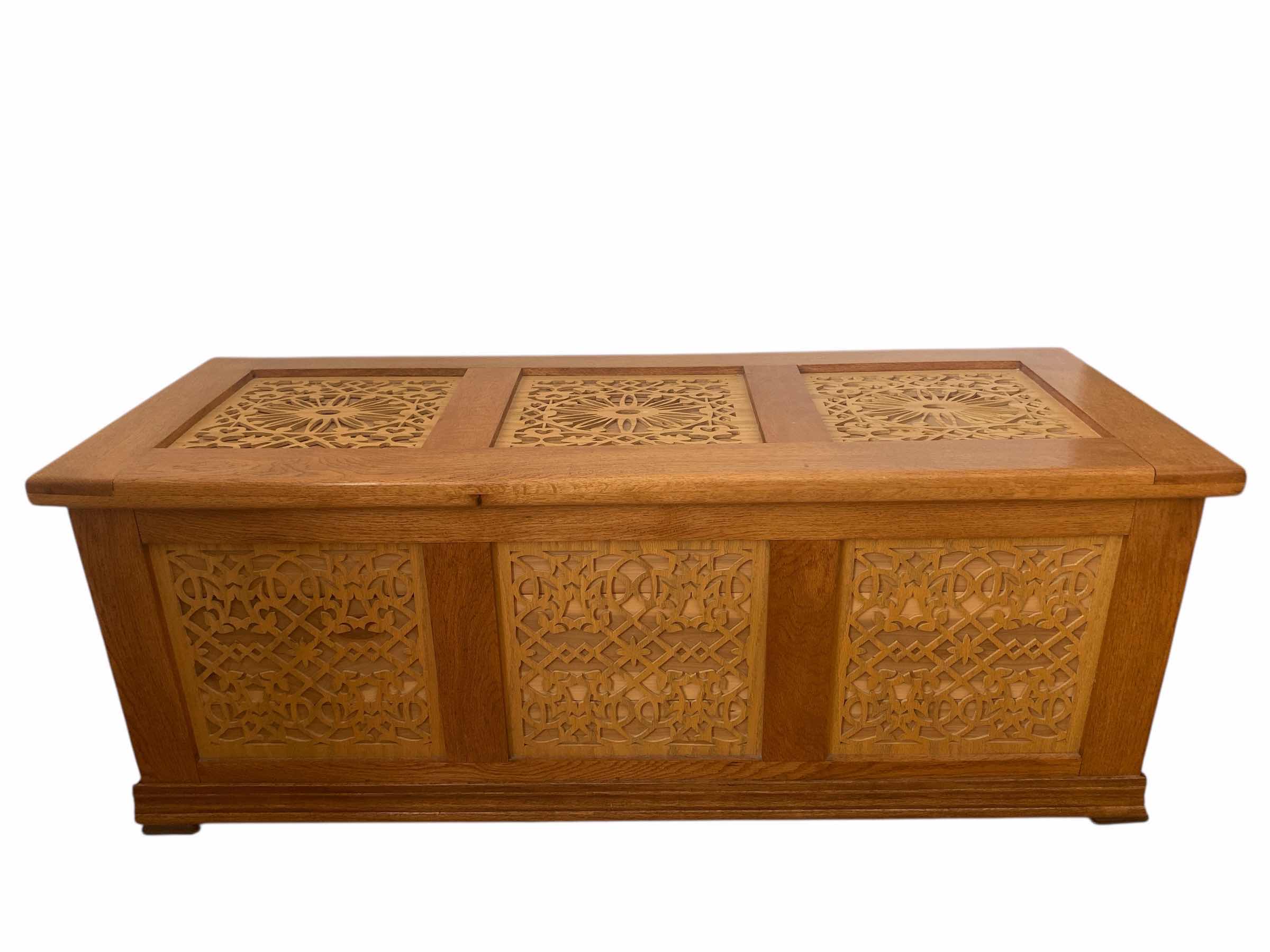 Photo 1 of WOOD HOPE CHEST EITH STENCIL DETAIL CEDAR LINED 50“ x 18 1/2“ H19 1/2”