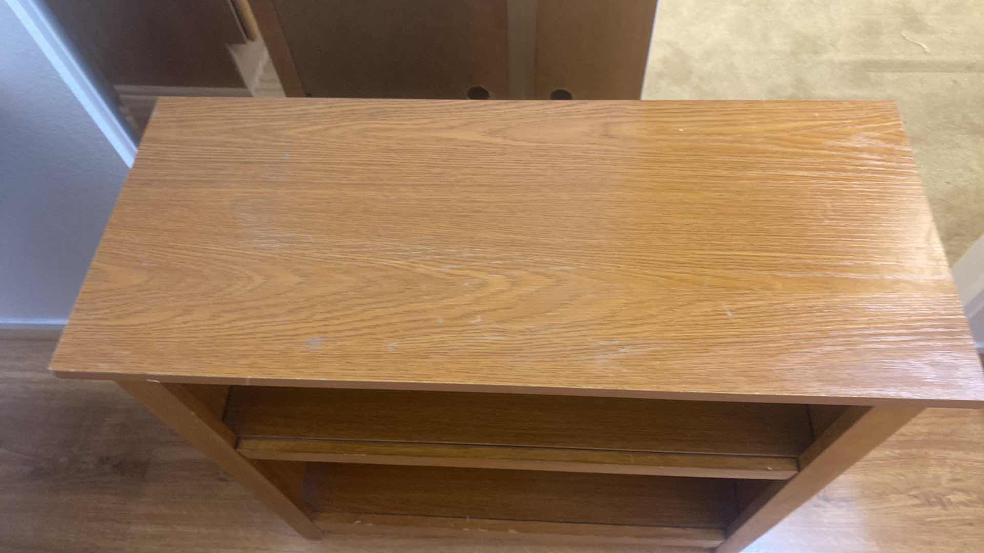 Photo 1 of WOOD 2 SHELF BOOKCASE 32” x 13 1/2“ H “34”