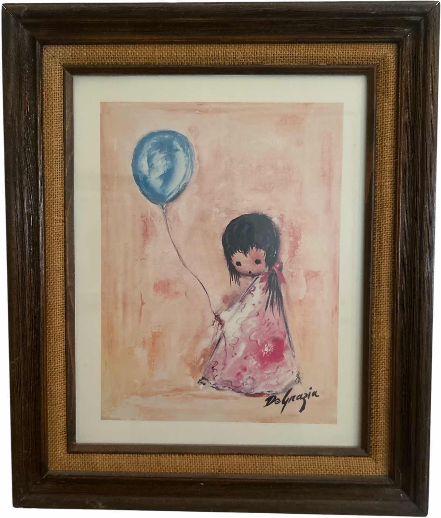 Photo 1 of FRAMED DEGRAZIA SIGNED WATERCOLOR ARTWORK 15 1/2” x 18 1/2”