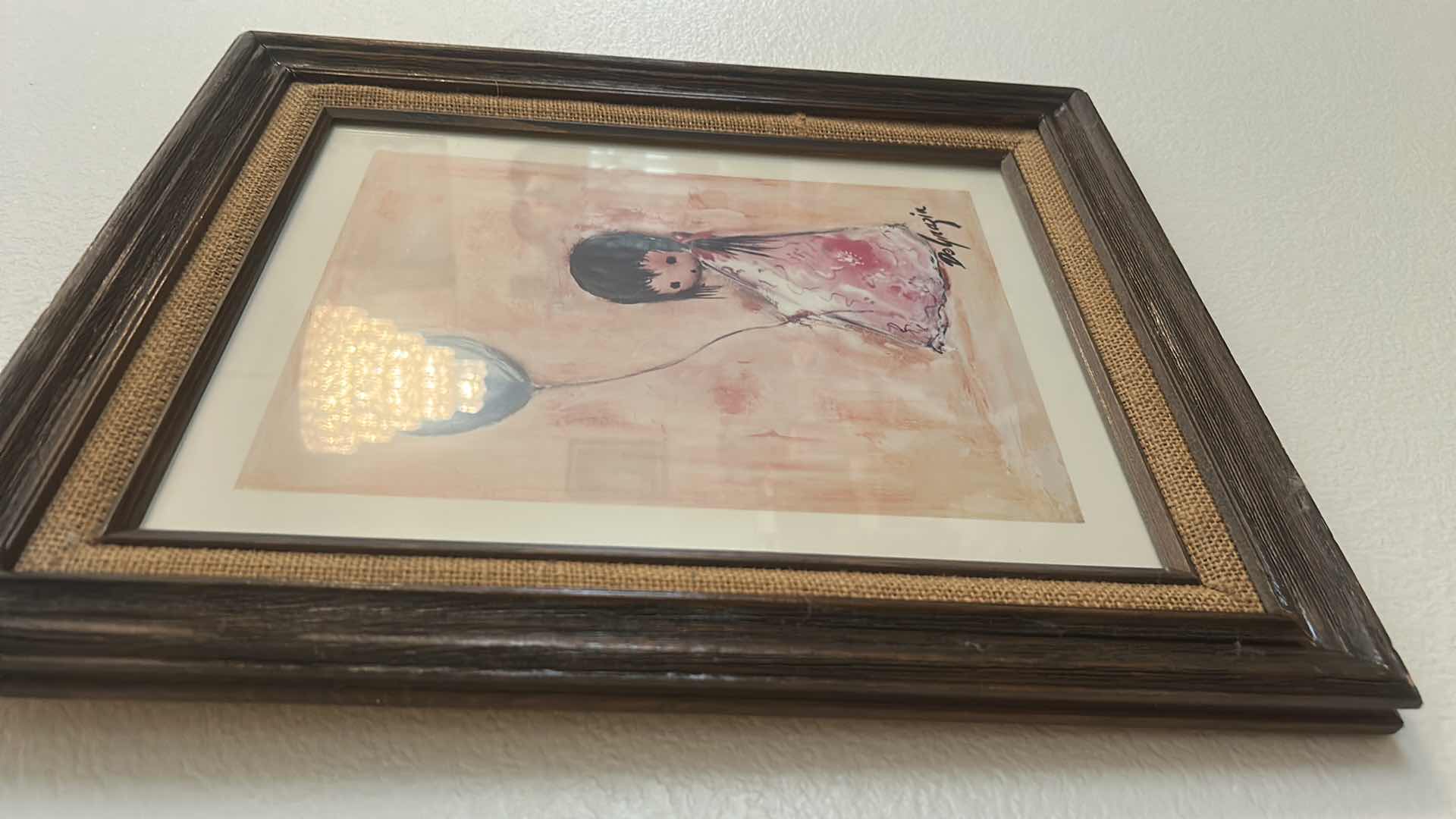 Photo 3 of FRAMED DEGRAZIA SIGNED WATERCOLOR ARTWORK 15 1/2” x 18 1/2”