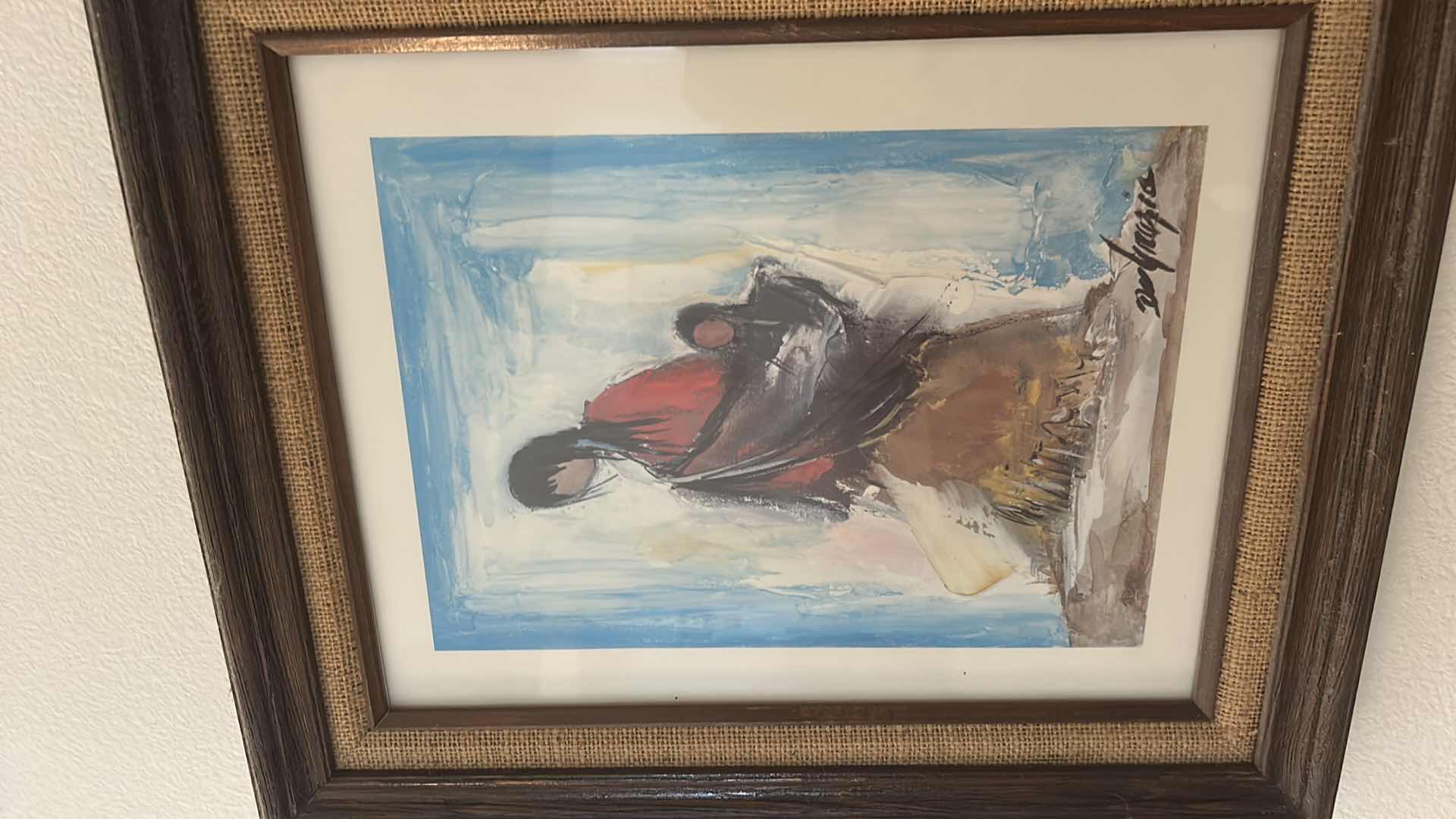 Photo 2 of FRAMED DEGRAZIA SIGNED WATERCOLOR ARTWORK 15 1/2” x 18 1/2”