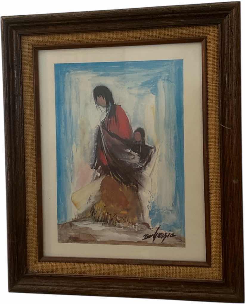 Photo 1 of FRAMED DEGRAZIA SIGNED WATERCOLOR ARTWORK 15 1/2” x 18 1/2”