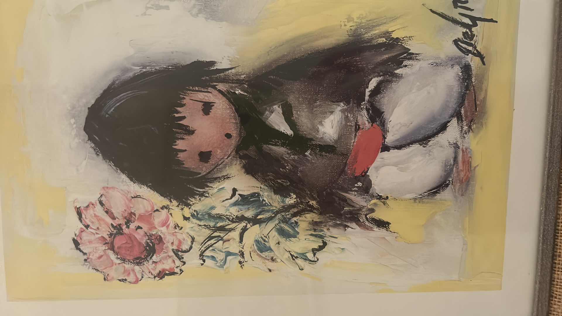 Photo 3 of FRAMED DEGRAZIA SIGNED WATERCOLOR ARTWORK 15 1/2” x 18 1/2”